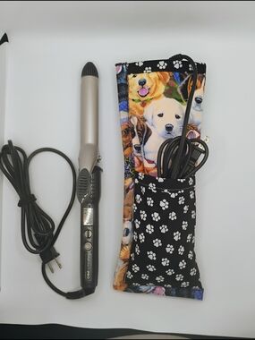 Dog And Paws Curling Iron/ Flat Iron Heat Resistant Travel Storage Pouch